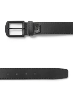 Belts Leren riem met afgeronde hoeken, 35mm