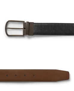 Belts Omkeerbare Leren Tumi Riem met T-reliëf, 35mm